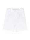 Dolce & Gabbana Logo-plaque Twill Smart Shorts In White