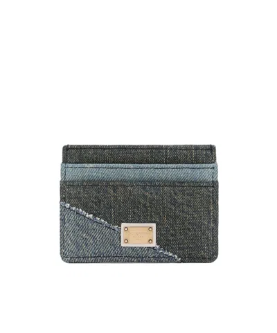 DOLCE & GABBANA DOLCE  GABBANA LOGO PLAQUE VINTAGE EFFECT CARD HOLDER