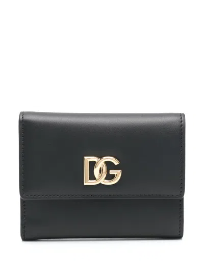 Dolce & Gabbana Logo-plaque Wallet In Black