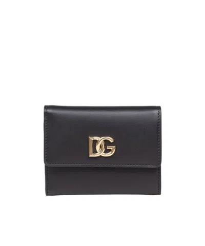 Dolce & Gabbana Logo-plaque Wallet In Black