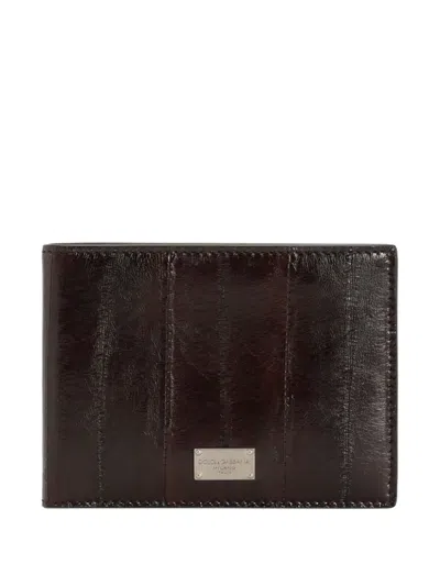 Dolce & Gabbana Logo-plaque Wallet In Black