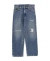 Dolce & Gabbana Logo-plaque Wide-leg Jeans In Blue
