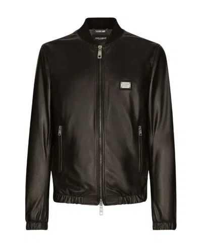 DOLCE & GABBANA DOLCE  GABBANA DG ESSENTIALS ZIPPED BOMBER JACKET