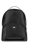 Dolce & Gabbana Logo Plaque Zipped Backpack