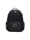 DOLCE & GABBANA DOLCE & GABBANA LOGO PLAQUE ZIPPED BACKPACK