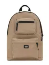Dolce & Gabbana Logo-plaque Zipped Backpack In Neutrals