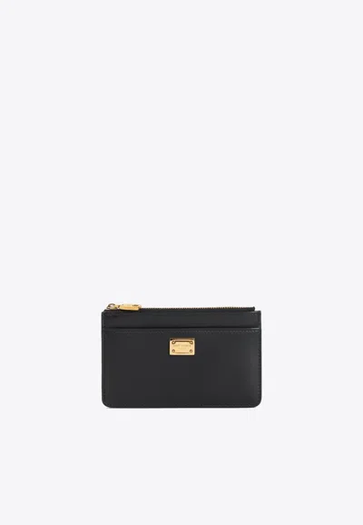 Dolce & Gabbana Logo-plaque Zipped Cardholder