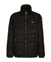 Dolce & Gabbana Nylon High-necked Jacket With Branded Tag In Black