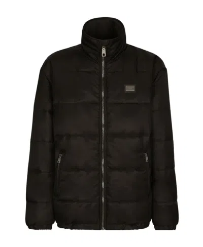 DOLCE & GABBANA DOLCE  GABBANA HIGH NECK ZIPPED PADDED JACKET