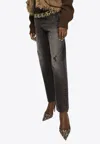 Dolce & Gabbana Logo Plate Boyfriend Jeans In Blue