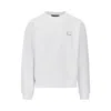 Dolce & Gabbana Logo Plate Crewneck Sweatshirt In White