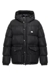 Dolce & Gabbana Puffy Black Coat With High Collar In Black