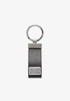 Dolce & Gabbana Men Keychain With Logoed Label In Gray