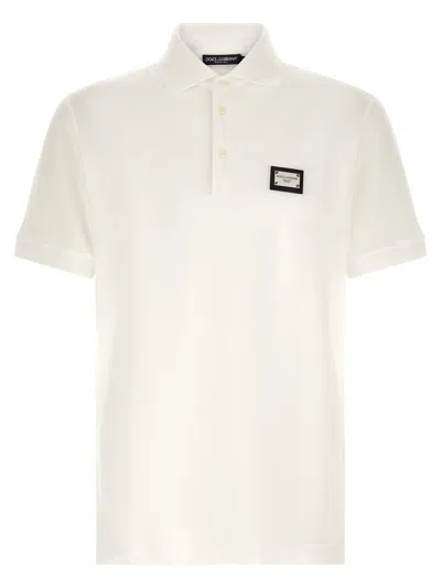 Dolce & Gabbana Logo Plate Polo Shirt