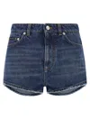 Dolce & Gabbana Logo Plate Shorts Bermuda And Short Blue In Blue