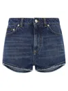 Dolce & Gabbana Logo Plate Shorts Bermuda And Short Blue In Blue
