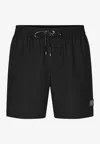 Dolce & Gabbana Logo Plaque Short Swimsuit In Black