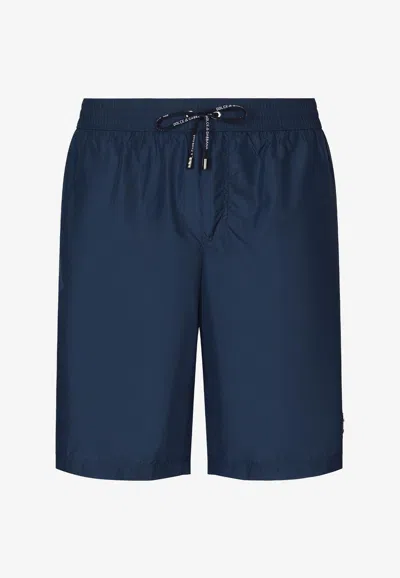 DOLCE & GABBANA LOGO PLATE SWIM SHORTS