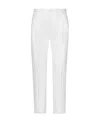 Dolce & Gabbana Pressed-crease Linen Trousers In White