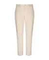 Dolce & Gabbana Stretch Cotton Pants With Branded Tag In Nude