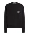 Dolce & Gabbana Crew Neck Sweater With Long Sleeves And Pocket In Black