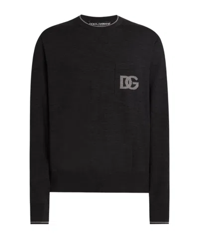 DOLCE & GABBANA LOGO POCKET SWEATER