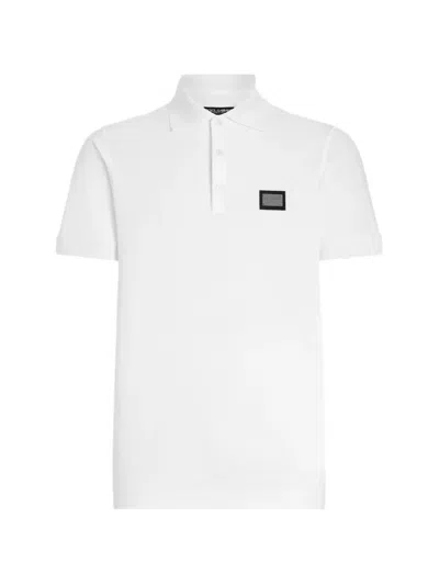 Dolce & Gabbana Logo Polo In White