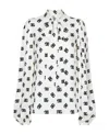 Dolce & Gabbana Logo-print Attached-scarf Shirt In White
