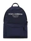Dolce & Gabbana Logo-print Backpack In Blue