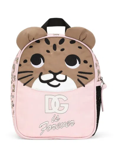 Dolce & Gabbana Kids' Logo-print Backpack In Pink