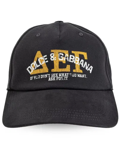 Dolce & Gabbana Logo-print Baseball Cap In Black