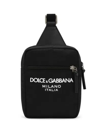Dolce & Gabbana Kids' Logo-print Belt Bag In Black