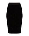 Dolce & Gabbana Logo-print Bodycon Skirt In Black