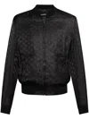 Dolce & Gabbana Logo-print Bomber Jacket In Black