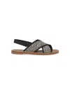 Dolce & Gabbana Logo-print Canvas Sandals In Black