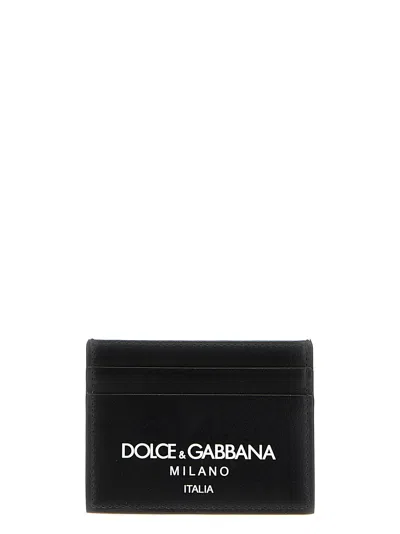 Dolce & Gabbana Logo-print Cardholder In White/black