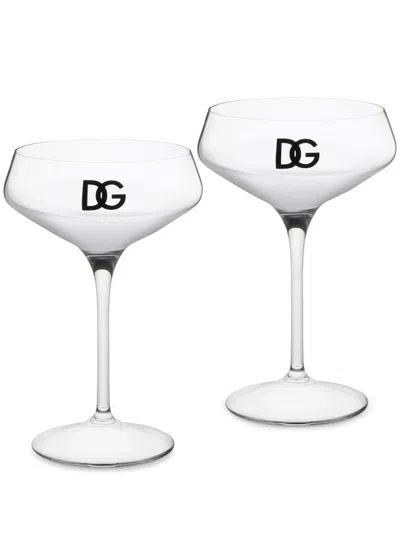 Dolce & Gabbana Champagne Glasses In White