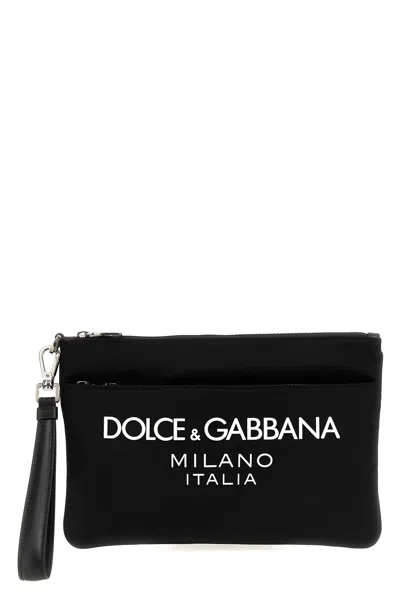 DOLCE & GABBANA DOLCE & GABBANA LOGO PRINT CLUTCH BAG