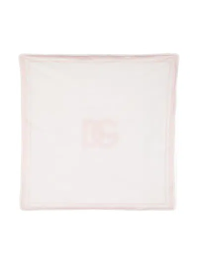 Dolce & Gabbana Logo-print Cotton Blanket In White