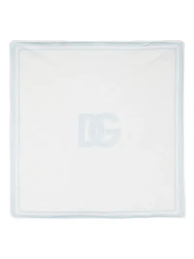 Dolce & Gabbana Logo-print Cotton Blanket In White