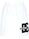 Dolce & Gabbana Mini-skirt With Elastic Waistband And Drawstring Detail In White