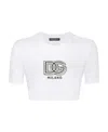 Dolce & Gabbana Logo-print Cotton-blend T-shirt In White