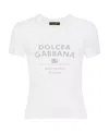 Dolce & Gabbana Logo Lettering-print Crewneck T-shirt In White