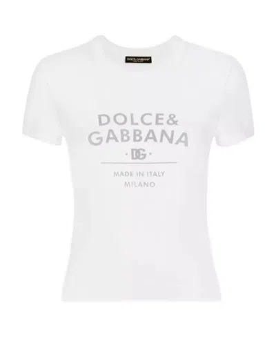 DOLCE & GABBANA DOLCE  GABBANA LOGO PRINTED JERSEY T-SHIRT