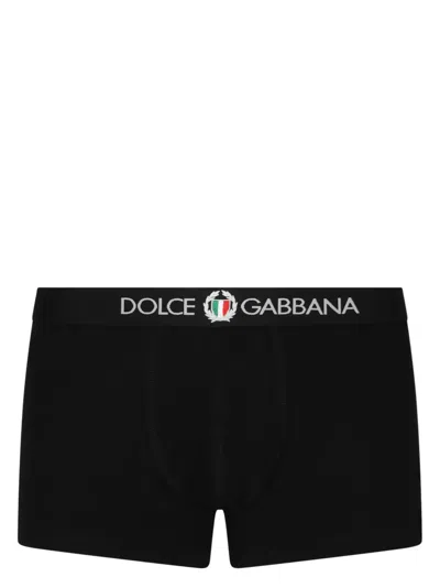 DOLCE & GABBANA LOGO-PRINT COTTON BOXERS