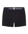 Dolce & Gabbana Two-way-stretch Cotton Jersey Boxers In Black