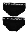Dolce & Gabbana Logo-print Cotton Briefs (set Of Two) In Black