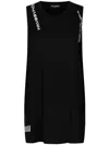 Dolce & Gabbana Barcode-print Cotton Dress In Black