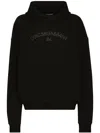 Dolce & Gabbana Cotton Sweatshirt With Frontal Logo In Black