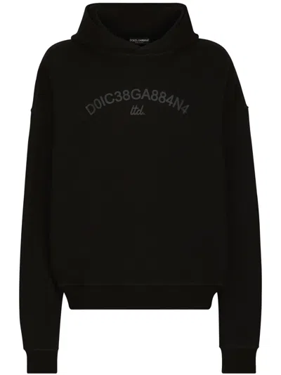 DOLCE & GABBANA LOGO-PRINT COTTON HOODIE